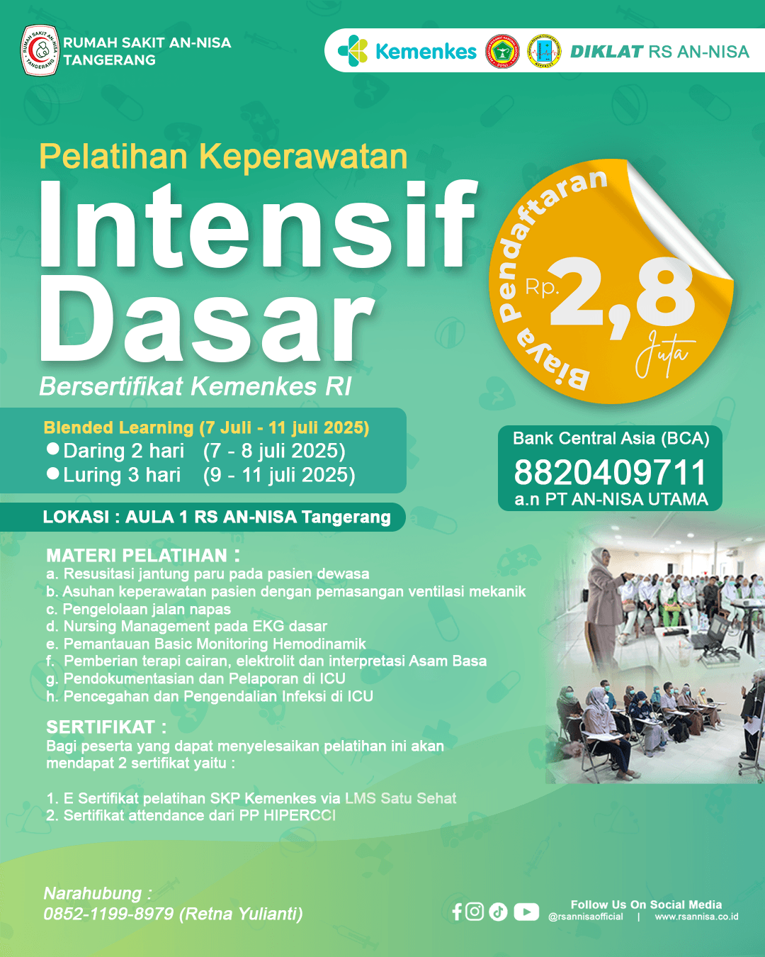Pelatihan Keperawatan Intensif Dasar 